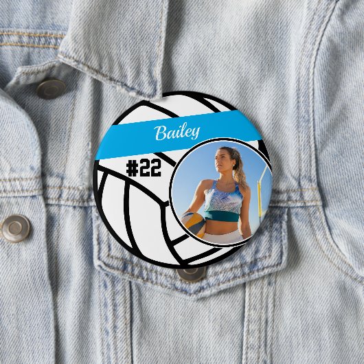 Volleyball Pin Name Jersey Number Photo Button 缶バッジ (インサイチュ)