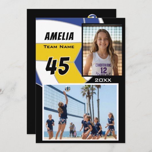 Volleyball Player 2 Photo Memory Mate (正面/裏面)