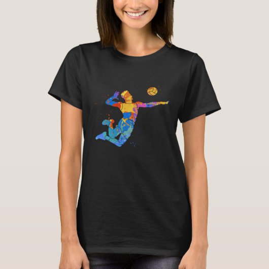 Volleyball Player Graphic  Sport Volley Clothing Tシャツ (正面)
