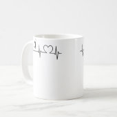 Volleyball Player Heartbeat Volleyball Team Volley コーヒーマグカップ (正面左)