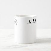 Volleyball Player Heartbeat Volleyball Team Volley コーヒーマグカップ (中央)