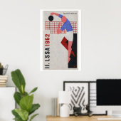 Volleyball Player Jumping - Matchbox Print - Czech ポスター (ホームオフィス)