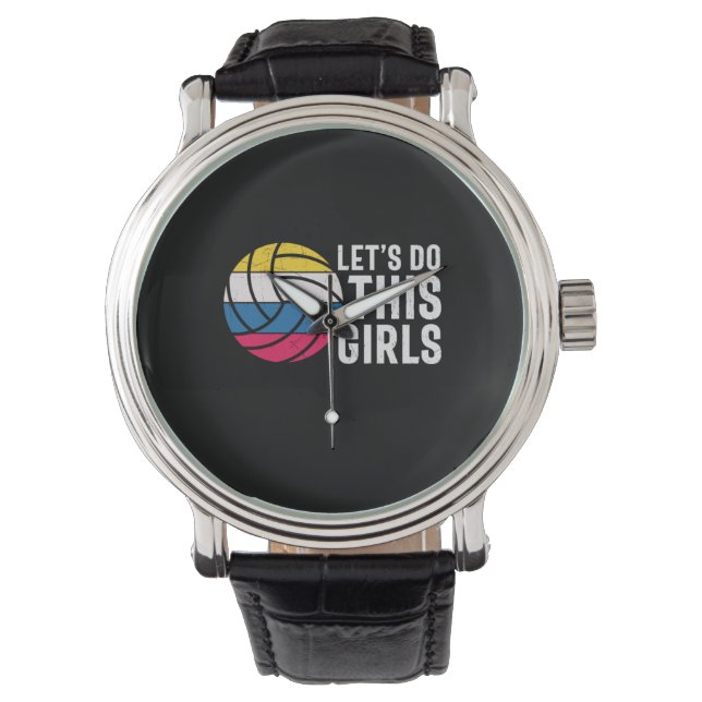 Volleyball Player | Let Do This Girls 腕時計 (正面)
