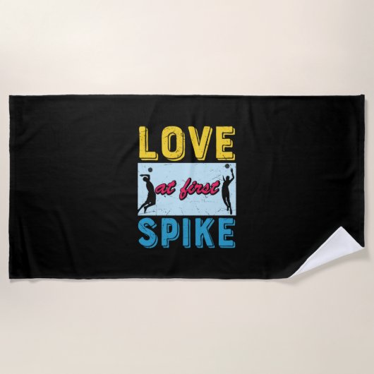 Volleyball Player | Love At First Spike ビーチタオル (正面)