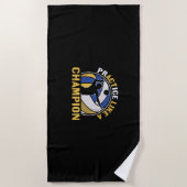 Volleyball Player | Practice Like A Champion ビーチタオル (正面)