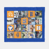 Volleyball Player Senior Night Gift Custom Color フリースブランケット (正面(横))
