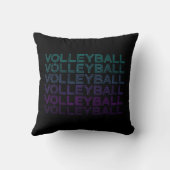 Volleyball Player Team Coach Trainer Retro クッション (裏面)