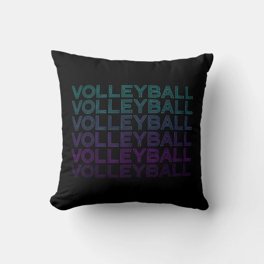 Volleyball Player Team Coach Trainer Retro クッション (正面)