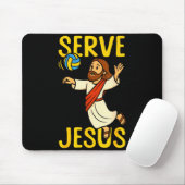 Volleyball Player Team Jesus Serve Jesus  マウスパッド (マウス)