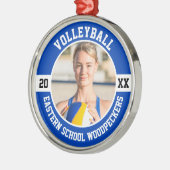 Volleyball Player Team Sports High School Senior メタルオーナメント (左)