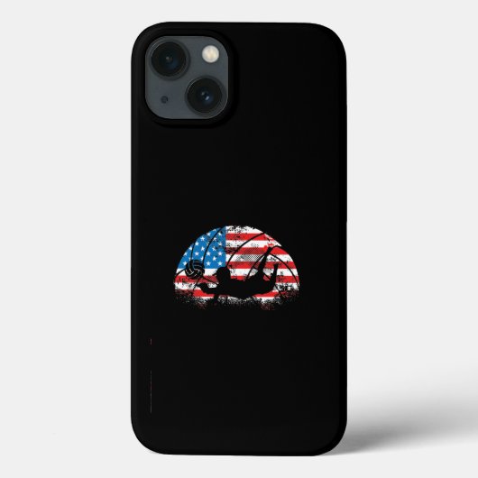 Volleyball player USA flag Case-Mate iPhoneケース (裏面)