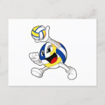 Volleyball player with Volleyball ポストカード<br><div class="desc">This design is the perfect gift for a birthday,  Christmas and other celebrations. It is suitable for women,  men and kids.</div>