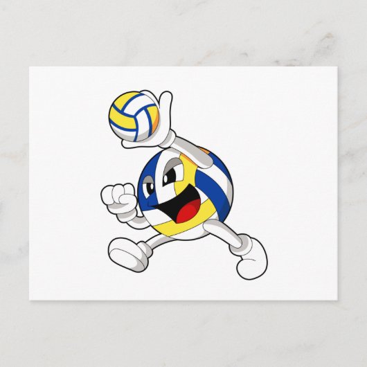 Volleyball player with Volleyball ポストカード (正面)