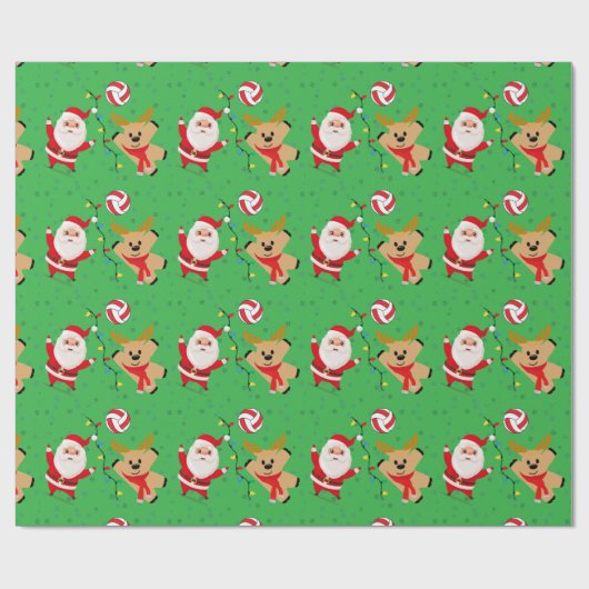 Volleyball Santa ラッピングペーパー (フラット)
