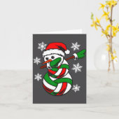 Volleyball Santa Hat Snowman Xmas Funny Volleyball カード (黄色い花)