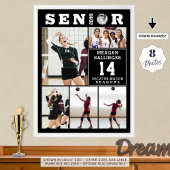 Volleyball Senior Graduation 5 Photo Collage ポスター
