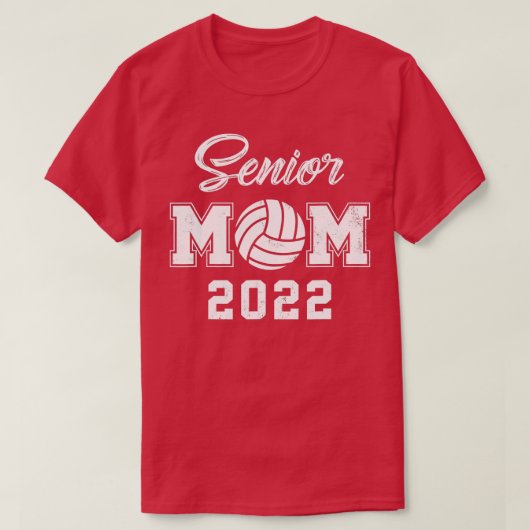 Volleyball Senior Mom 2022 Volleyball Back To Scho Tシャツ (デザイン正面)