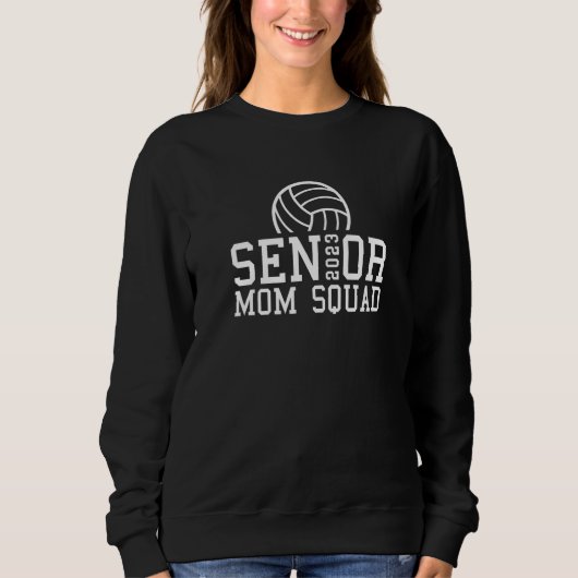 Volleyball Senior Mom Squad  10 スウェットシャツ (正面)