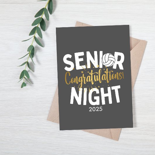 Volleyball Senior Night Congratulations Year カード