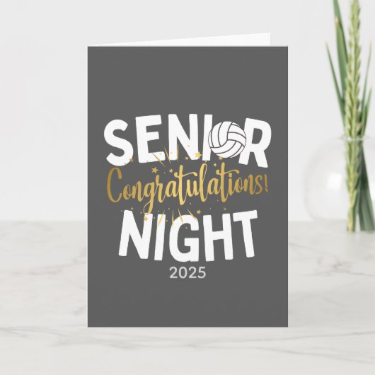 Volleyball Senior Night Congratulations Year カード (正面)