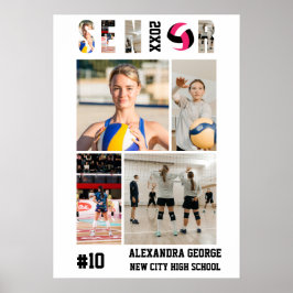Volleyball Senior Night Graduation ポスター
