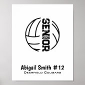 Volleyball Senior Night Poster for Signatures ポスター (正面)