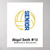 Volleyball Senior Night Poster for Signatures ポスター (正面)