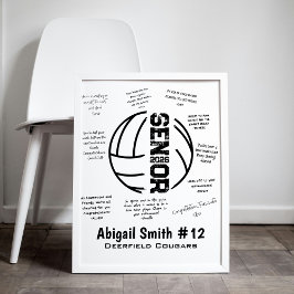 Volleyball Senior Night Poster for Signatures ポスター