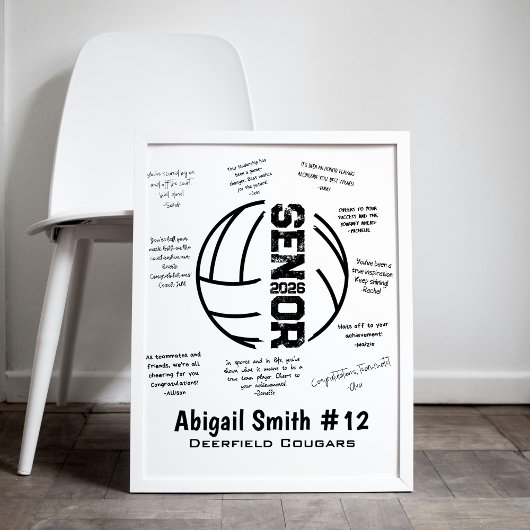 Volleyball Senior Night Poster for Signatures ポスター
