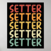Volleyball setter retro ポスター (正面)