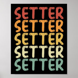 Volleyball setter retro ポスター