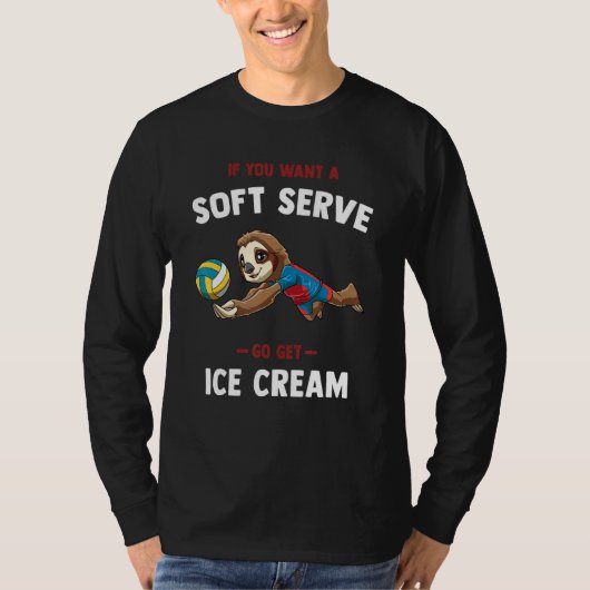 Volleyball Soft Serve     Sloth Volleyball Tシャツ (正面)