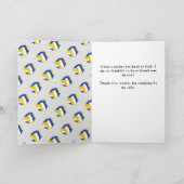 Volleyball Sports Photo Coach  サンキューカード (内部)