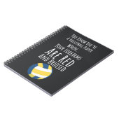 Volleyball Team Gifts Player Sports Funny Vball ノートブック (左側)