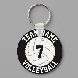 Volleyball Team Name, Color and Player Number キーホルダー