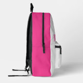 Volleyball Team Name Custom Sports Rose pink プリントバックパック (左)