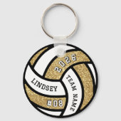 Volleyball Team Player Gold Glitter キーホルダー (裏面)