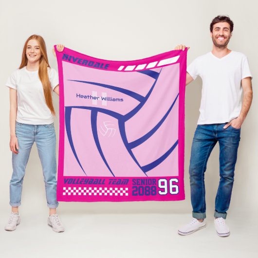 Volleyball Team Senior Night Gift Futuristic Y2K フリースブランケット (インサイチュ)