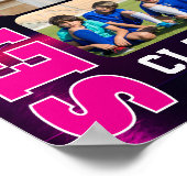 Volleyball Team Senior Night Sports Photo Collage ポスター (角)