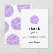 Volleyball Thank You Card サンキューカード (正面/裏面)