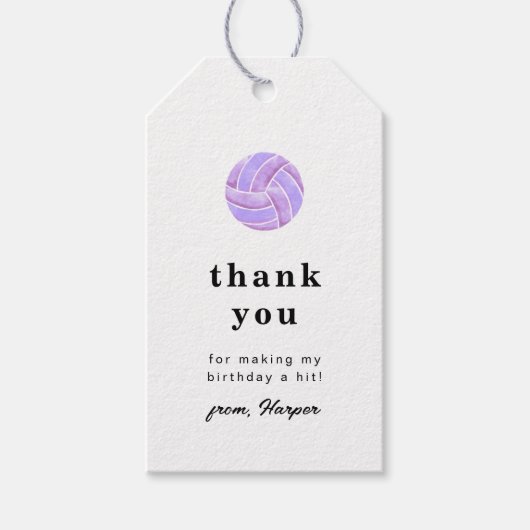 Volleyball Thank You Tag ギフトタグ (正面)
