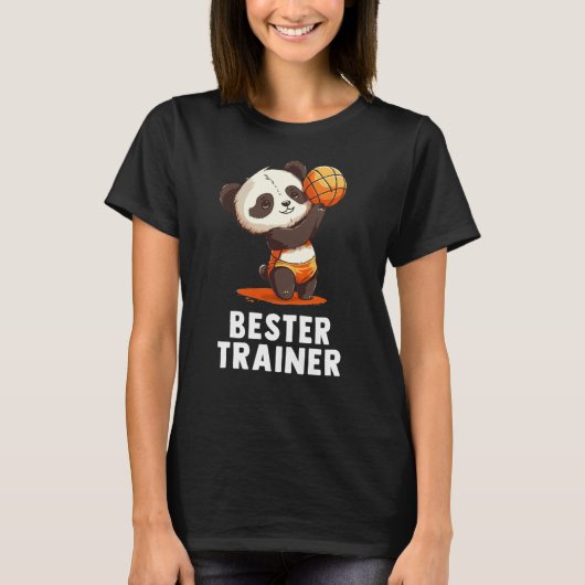 Volleyball Trainer Cute Baby Panda Volleyball Tシャツ (正面)