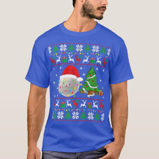 Volleyball Ugly Christmas Sweater Volley Xmas Ligh Tシャツ