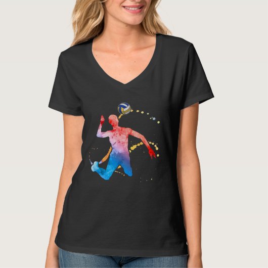 Volleyballer Graphic Beach Volleyball Tシャツ (正面)
