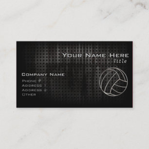 Volleyballl; クールな黒 名刺