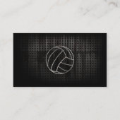 Volleyballl; クールな黒 名刺 (裏面)