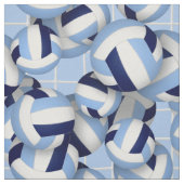 Volleyballs pattern w net bkgrd navy lt blue ファブリック (見本)