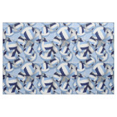 Volleyballs pattern w net bkgrd navy lt blue ファブリック (ファットクウォーター)