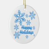 VolleyChickの幸せな休日の雪片 セラミックオーナメント (右)