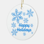 VolleyChickの幸せな休日の雪片 セラミックオーナメント (左)